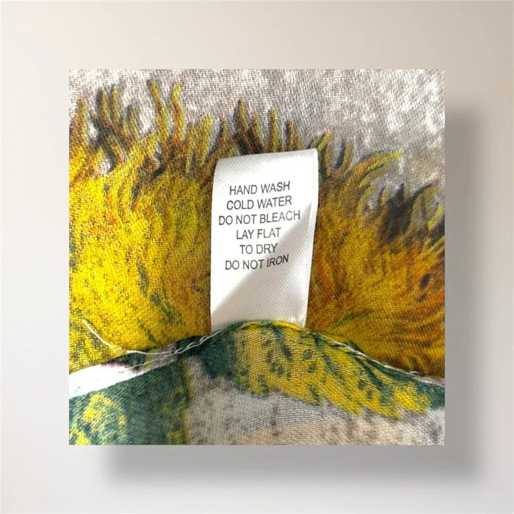Floral Yellow & Gray Women's Scarf Wrap